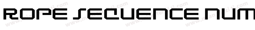 Rope sequence Number ST(R)字体转换